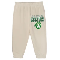 Toddler Mitchell & Ness  Cream Boston Celtics Hang Time Oversized Pullover Hoodie Pants Set