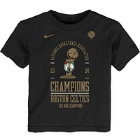 T-shirt Nike noir pour vestiaire des Boston Celtics à 18 reprises champions de la finale NBA tout-petit