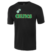 Unisex FISLL  Black Boston Celtics Oversize Logo T-Shirt