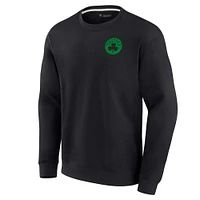 Unisex Fanatics Black Boston Celtics Super Soft Pullover Crew Sweatshirt