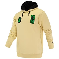 Sweat à capuche unisexe FISLL crème Boston Celtics Logoman Shadow Collection