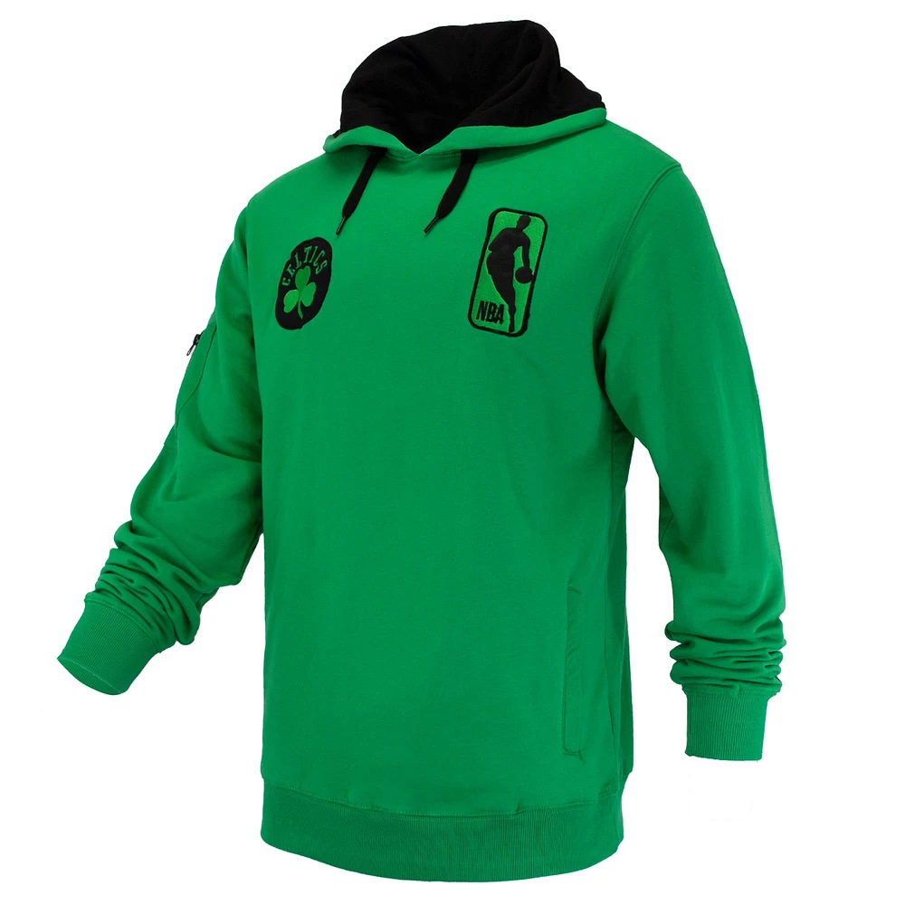 Unisex FISLL Kelly Green Boston Celtics Logoman Shadow Collection Pullover Hoodie
