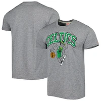 Unisex Homage Heather Gray Boston Celtics Team Mascot Tri-Blend T-Shirt