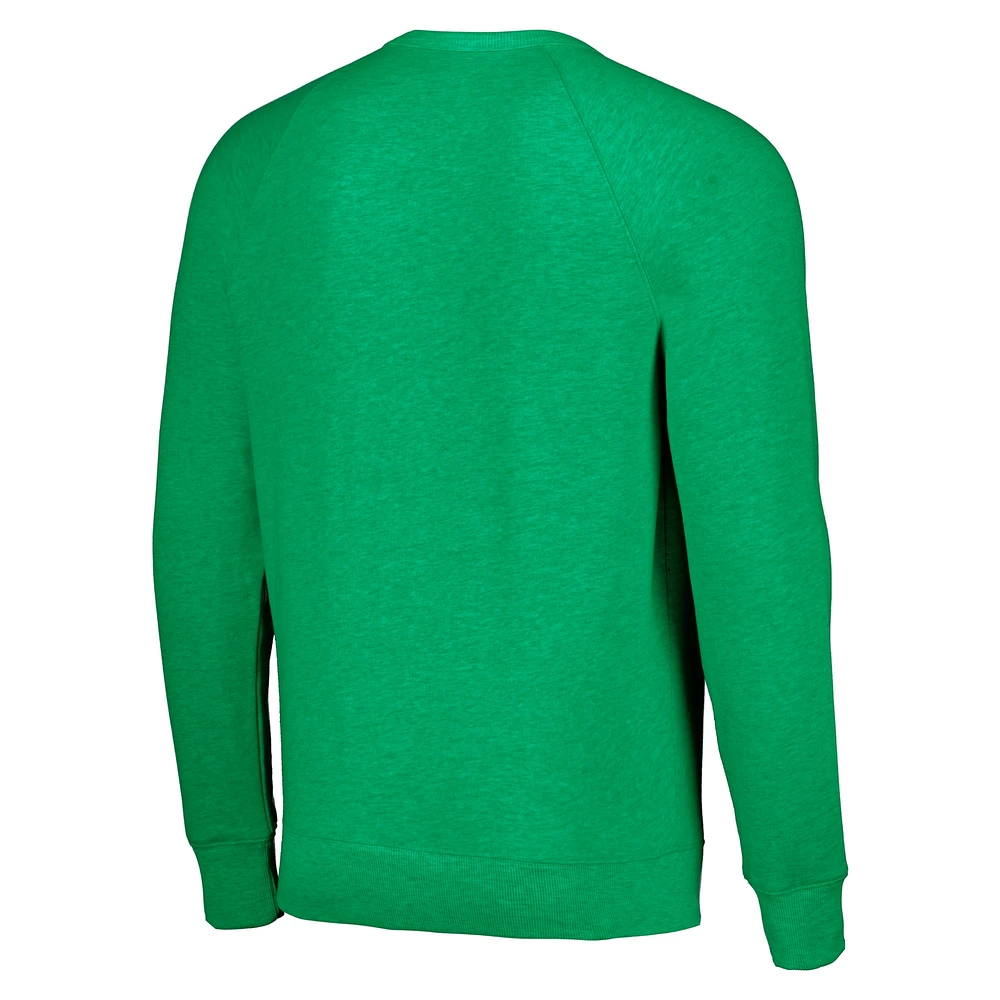 Unisex Homage Kelly Green Boston Celtics Holiday Raglan Pullover Sweatshirt