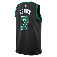 Unisex Jordan Brand Jaylen Brown Black Boston Celtics Swingman Jersey - Statement Edition