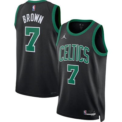 Unisexe Jordan Brand Jaylen Brown Noir Boston Celtics Swingman Jersey - Statement Edition