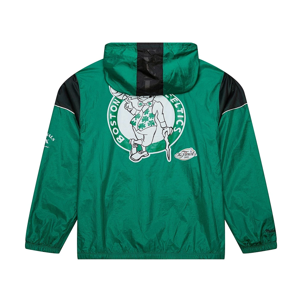 Unisex Mitchell & Ness  Kelly Green Boston Celtics Hardwood Classics Team OG 3.0 Anorak Half-Zip Windbreaker Jacket