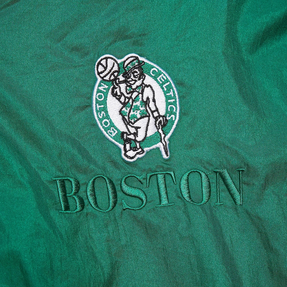 Veste coupe-vent unisexe Mitchell & Ness Kelly Green Boston Celtics Hardwood Classics Team OG 3.0 Anorak à demi-zip