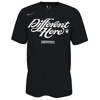 Unisex Nike Black Boston Celtics 2025 NBA Playoffs On-Court Mantra T-Shirt