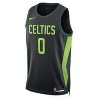 Maillot de joueur Nike unisexe Jayson Tatum noir Boston Celtics 2024/25 Swingman - Édition City