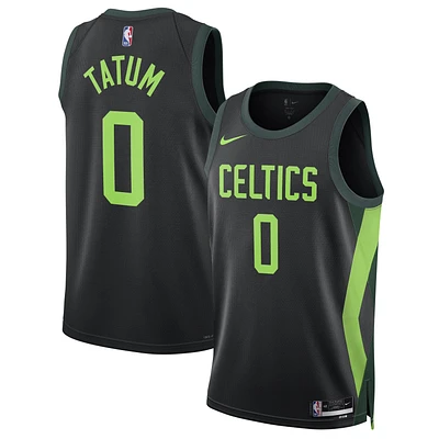 Maillot de joueur Nike unisexe Jayson Tatum noir Boston Celtics 2024/25 Swingman - Édition City