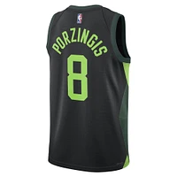 Maillot de joueur Nike unisexe Kristaps Porzingis noir Boston Celtics 2024/25 Swingman - Édition City