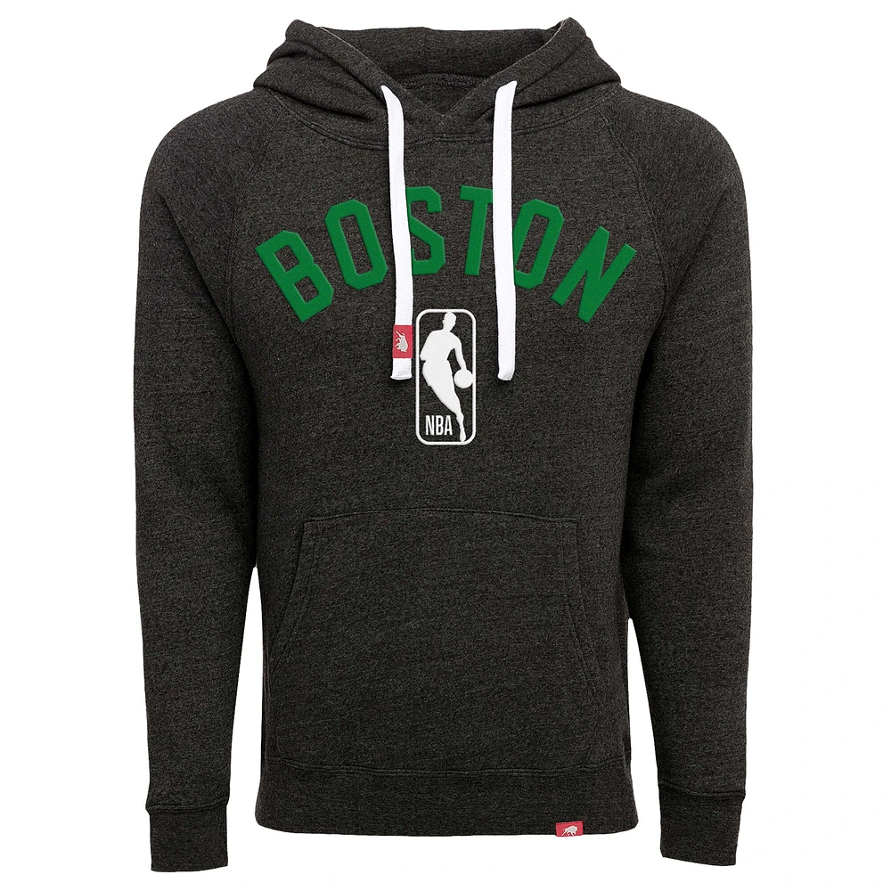 Unisex Sportiqe Black Boston Celtics Olsen Tri-Blend Pullover Hoodie