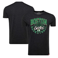 T-shirt unisexe Sportiqe Heather Black Boston Celtics confortable et super doux à trois mélanges