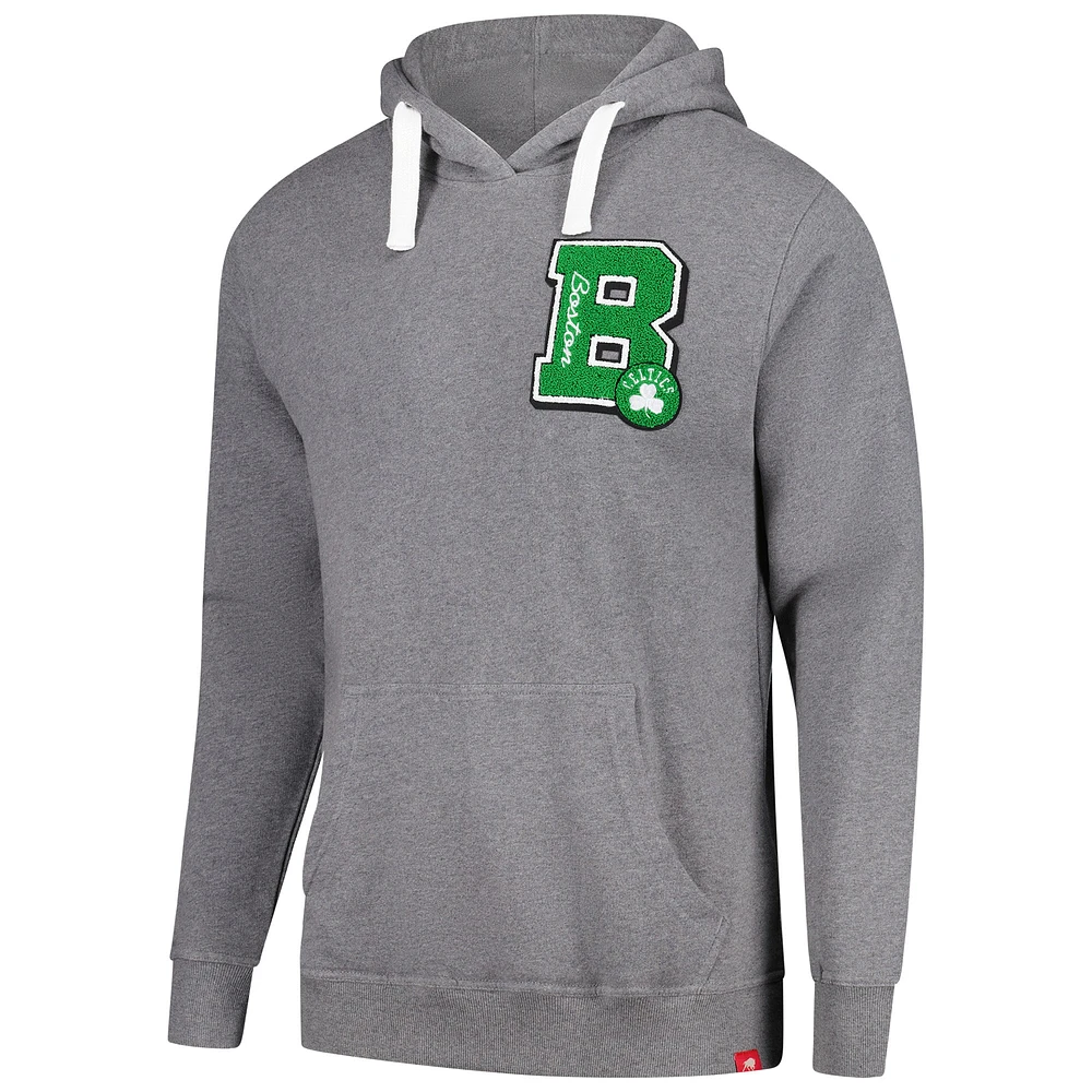 Unisex Sportiqe Heather Gray Boston Celtics Varsity Collection Blake Pullover Hoodie