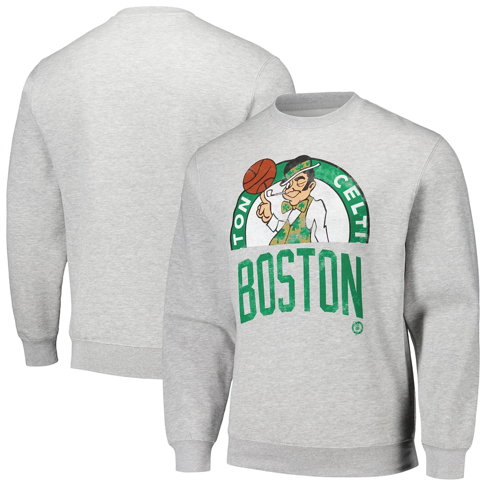 Sweat-shirt unisexe Stadium Essentials gris chiné Boston Celtics Hometown