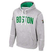 Unisex Stadium Essentials Heather Gray Boston Celtics Monument Pullover Hoodie