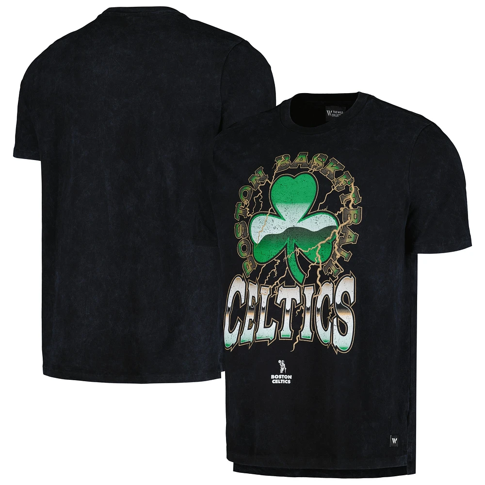 T-shirt unisexe The Wild Collective, Boston Celtics Tour Band, noir