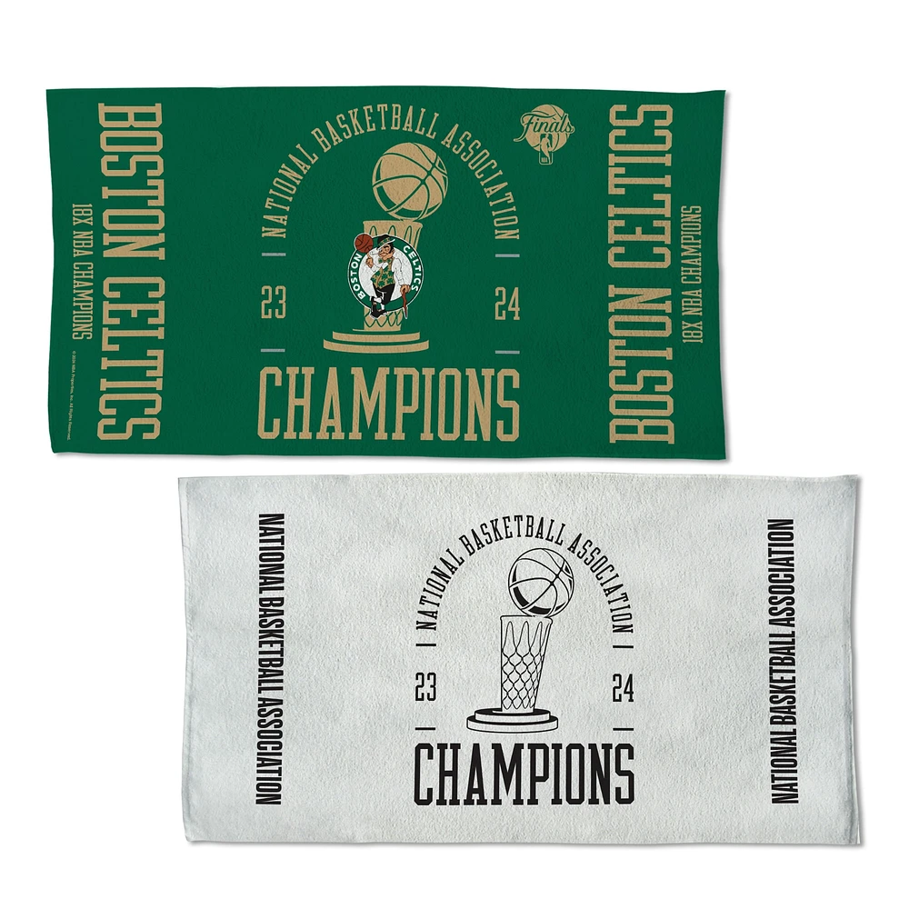 Serviette double face WinCraft Boston Celtics, 18 fois champions de la finale de la NBA, vestiaire, 22 po x 42 po