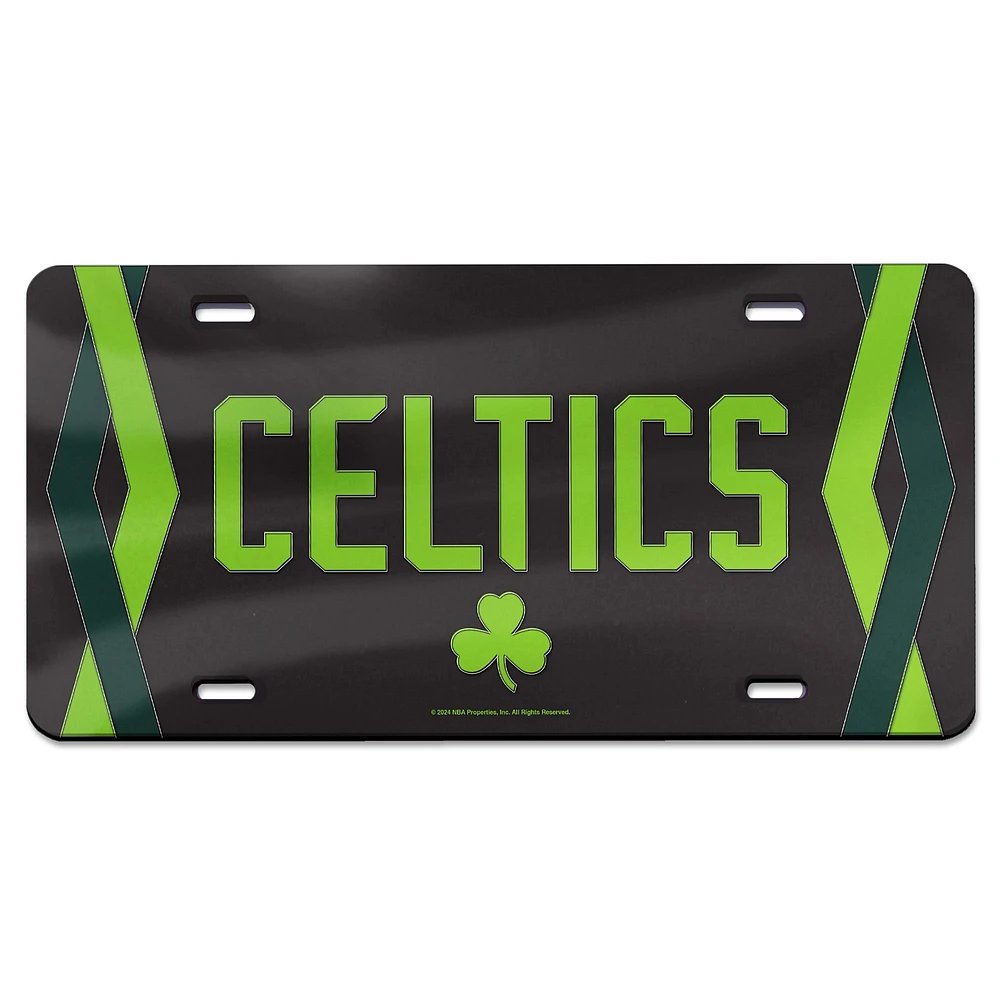 WinCraft Boston Celtics 2024/25 City Edition Laser-Cut Acrylic License Plate