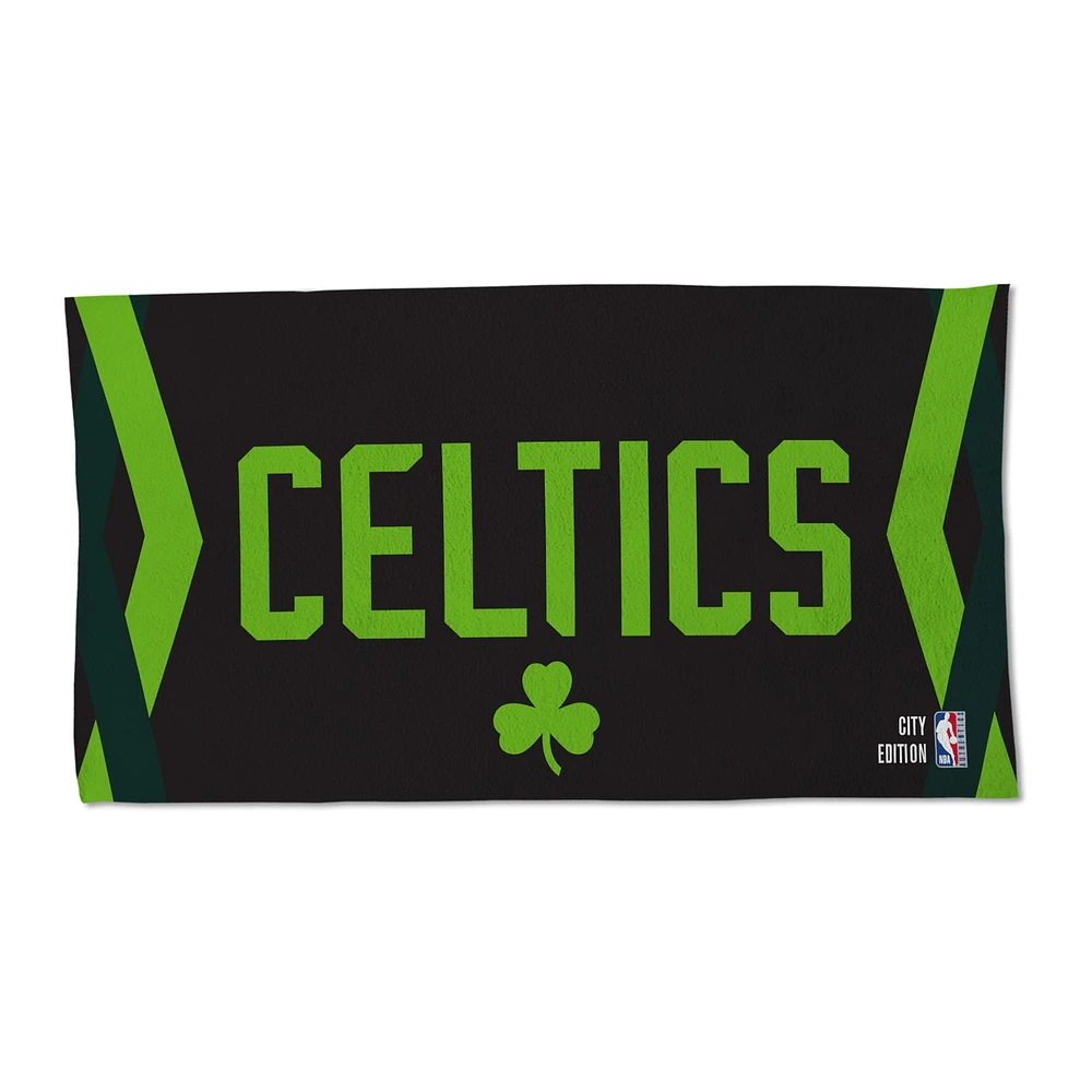 Serviette de plage simple face WinCraft Boston Celtics 2024/25 City Edition On Court 22'' x 42''