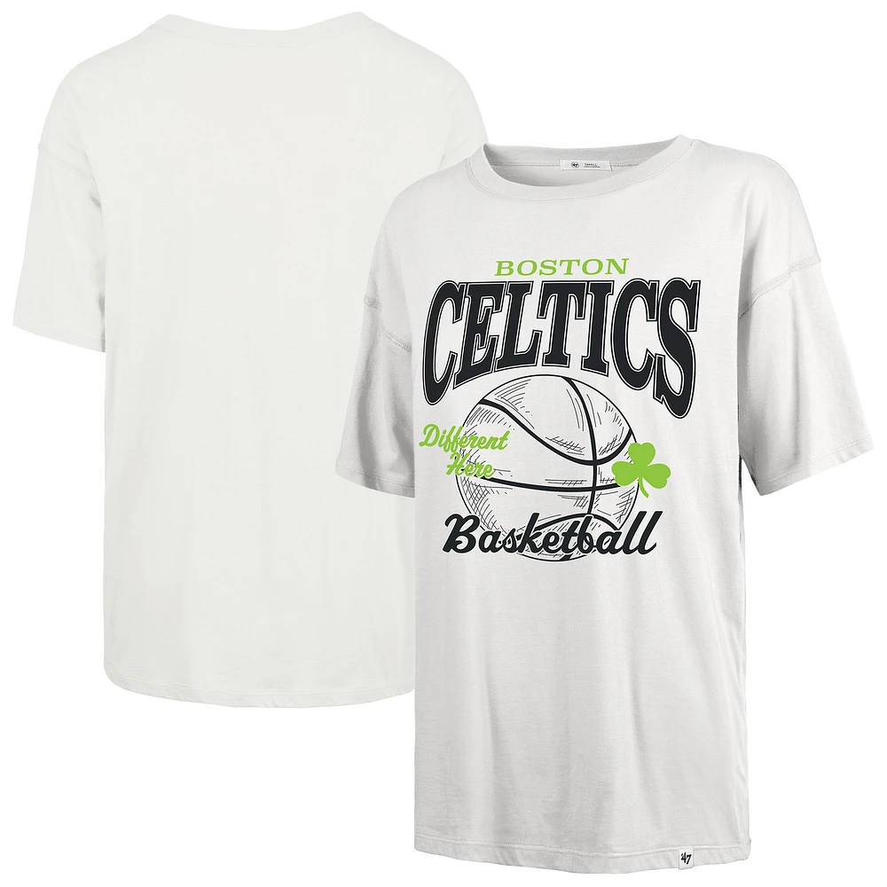 T-shirt blanc pour femme '47 Boston Celtics City Edition Down Court Sadie