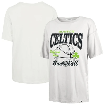 T-shirt blanc pour femme '47 Boston Celtics City Edition Down Court Sadie