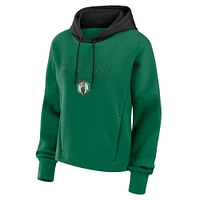 Women's Fanatics  Kelly Green Boston Celtics Post Up Boxy Pullover Hoodie