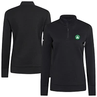 Women's Levelwear  Black Boston Celtics Cushion Quarter-Zip Pullover