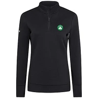 Women's Levelwear  Black Boston Celtics Cushion Quarter-Zip Pullover