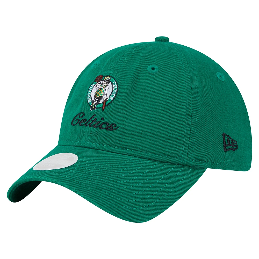 Casquette ajustable New Era Kelly Green Boston Celtics Gameday Preppy 9TWENTY pour femme