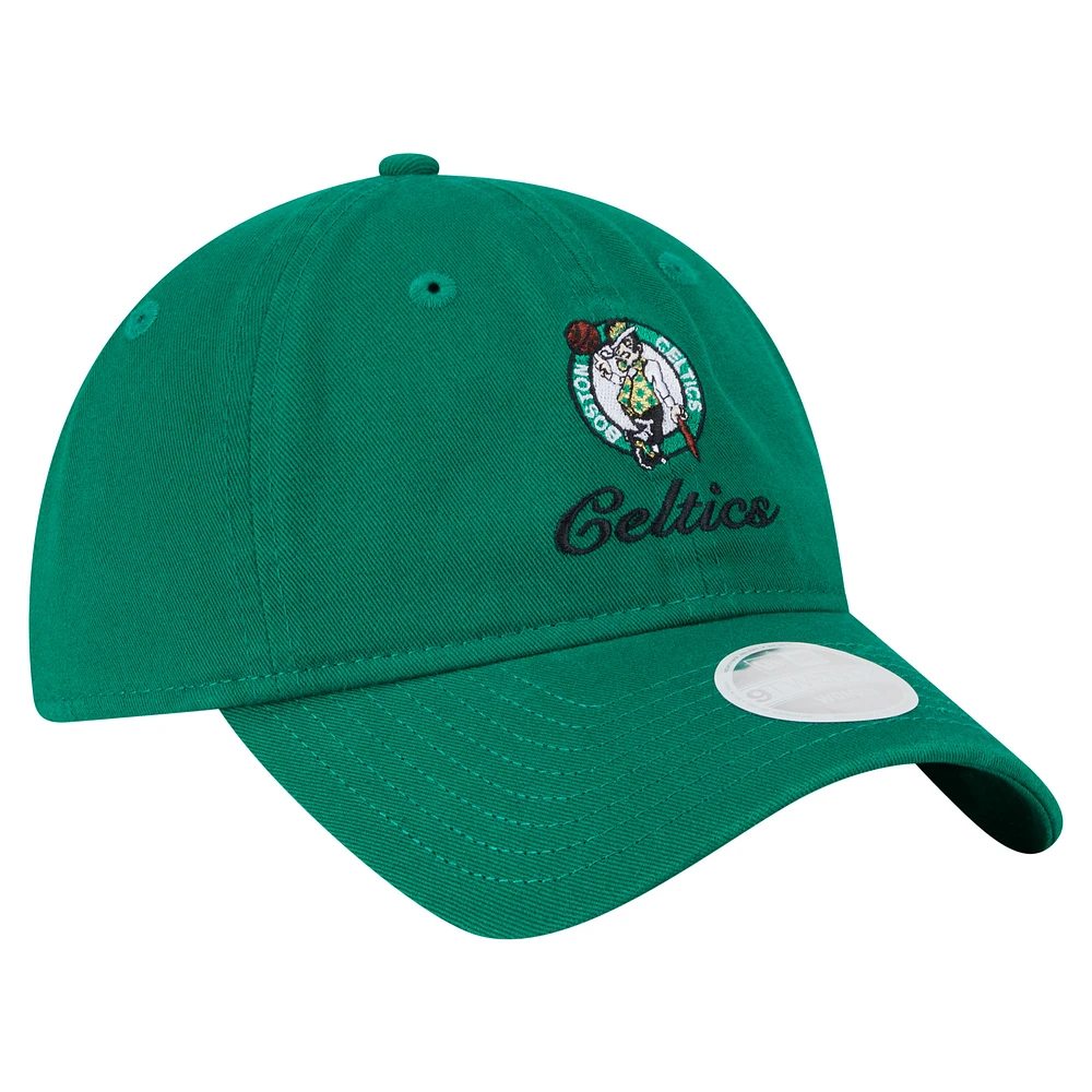Casquette ajustable New Era Kelly Green Boston Celtics Gameday Preppy 9TWENTY pour femme