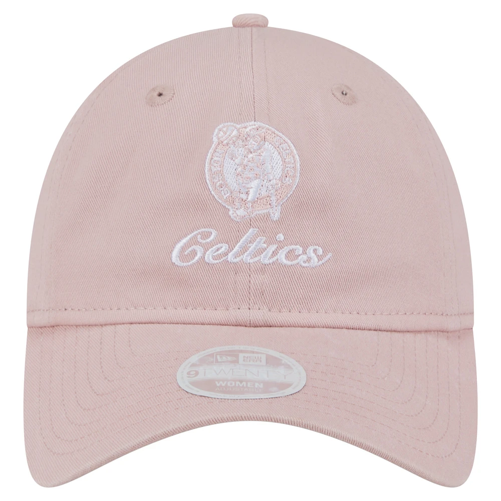 Women's New Era  Pink Boston Celtics Gameday Preppy 9TWENTY Adjustable Hat