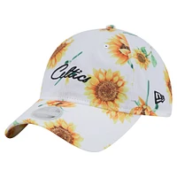 Women's New Era  White Boston Celtics Adventure Flower 9TWENTY Adjustable Hat
