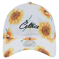 Women's New Era  White Boston Celtics Adventure Flower 9TWENTY Adjustable Hat