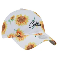 Women's New Era  White Boston Celtics Adventure Flower 9TWENTY Adjustable Hat