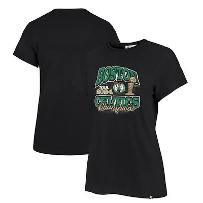 T-shirt Franklin '47 pour femmes, noir, Boston Celtics 2024, Champions de la finale NBA, grande taille, Trophée