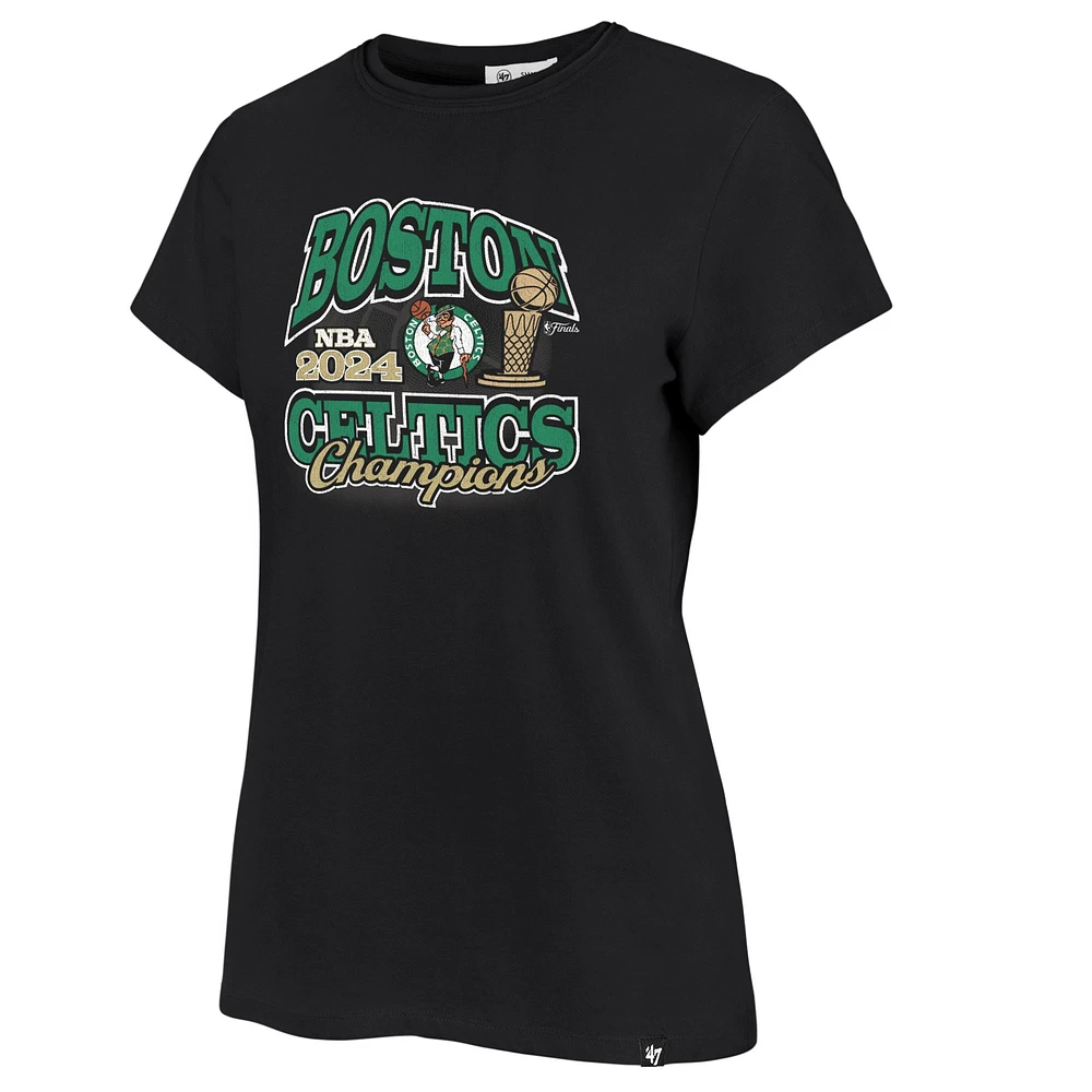 T-shirt Franklin pour femme '47 noir Boston Celtics 2024 NBA Finals Champions Trophy