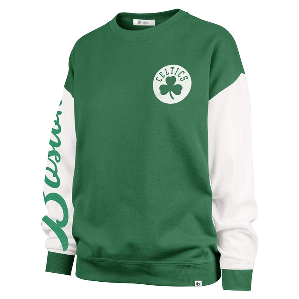 Women's '47 Kelly Green Boston Celtics Plus Oversized Rise Andie Pullover Sweatshirt