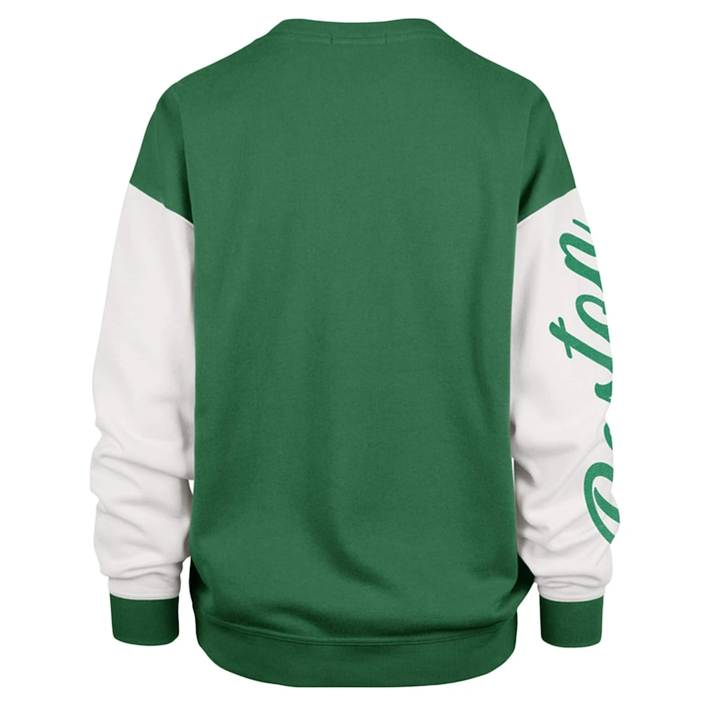 Women's '47 Kelly Green Boston Celtics Plus Oversized Rise Andie Pullover Sweatshirt