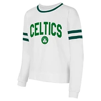 Sweat-shirt à enfiler Boston Celtics Borough blanc Concepts Sport pour femme