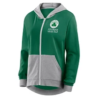 Women's Kelly Green Boston Celtics Hit It French Terry Full-Zip Hoodie