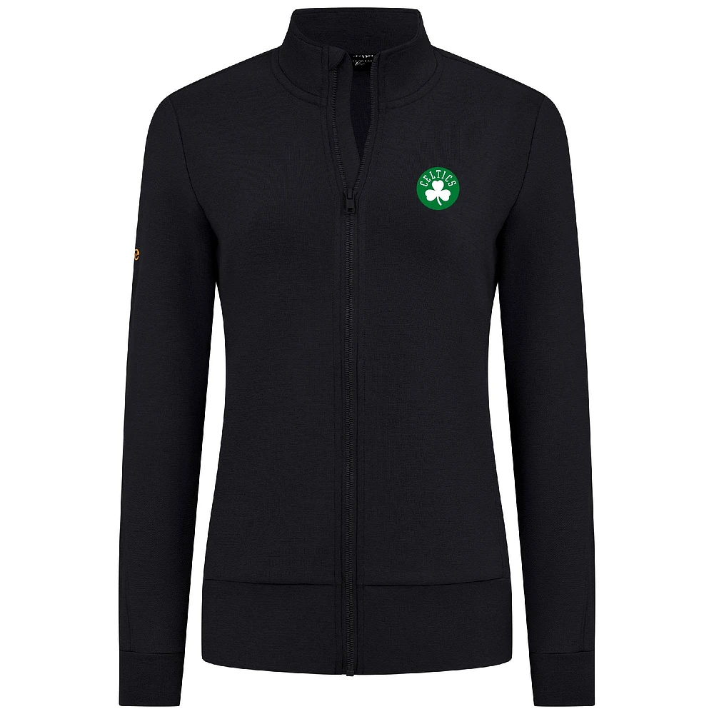 Veste zippée Shine noire pour femme Levelwear des Boston Celtics