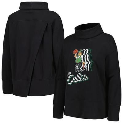 Sweat-shirt Levelwear noir Boston Celtics Sunset pour femmes