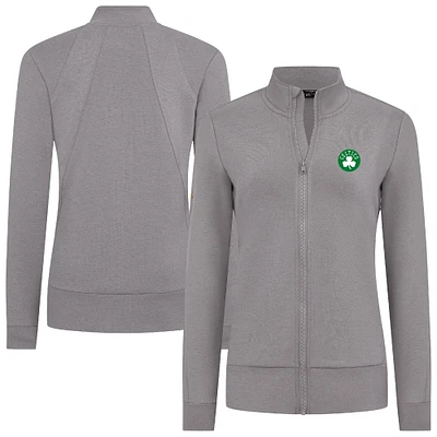 Veste zippée Shine grise pour femme des Boston Celtics de Levelwear