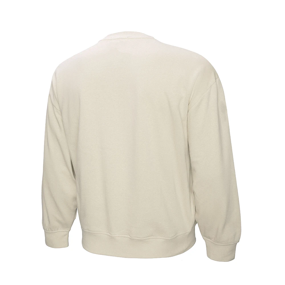 Women's Mitchell & Ness Cream Boston Celtics Oversprayed Pullover Sweatshirt