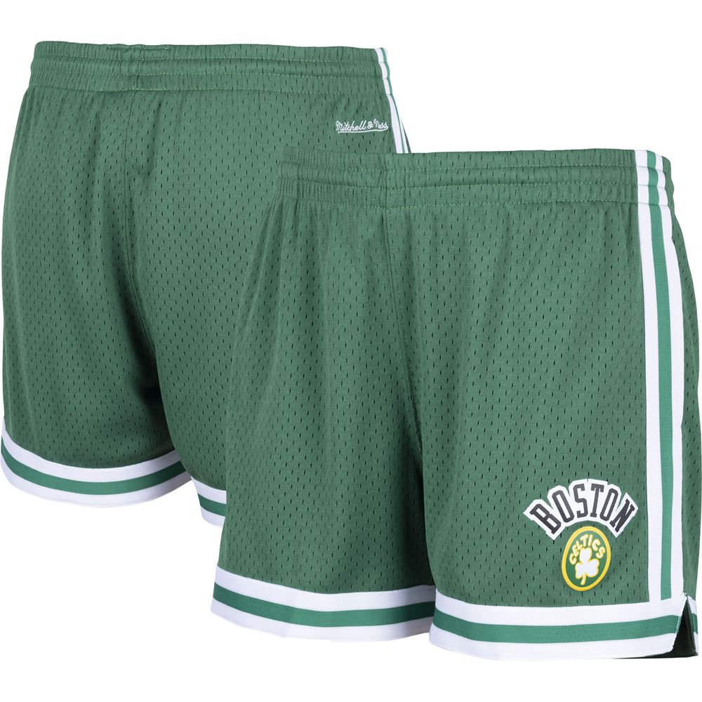 Women's Mitchell & Ness Kelly Green Boston Celtics Hardwood Classics Jump Shot - Shorts