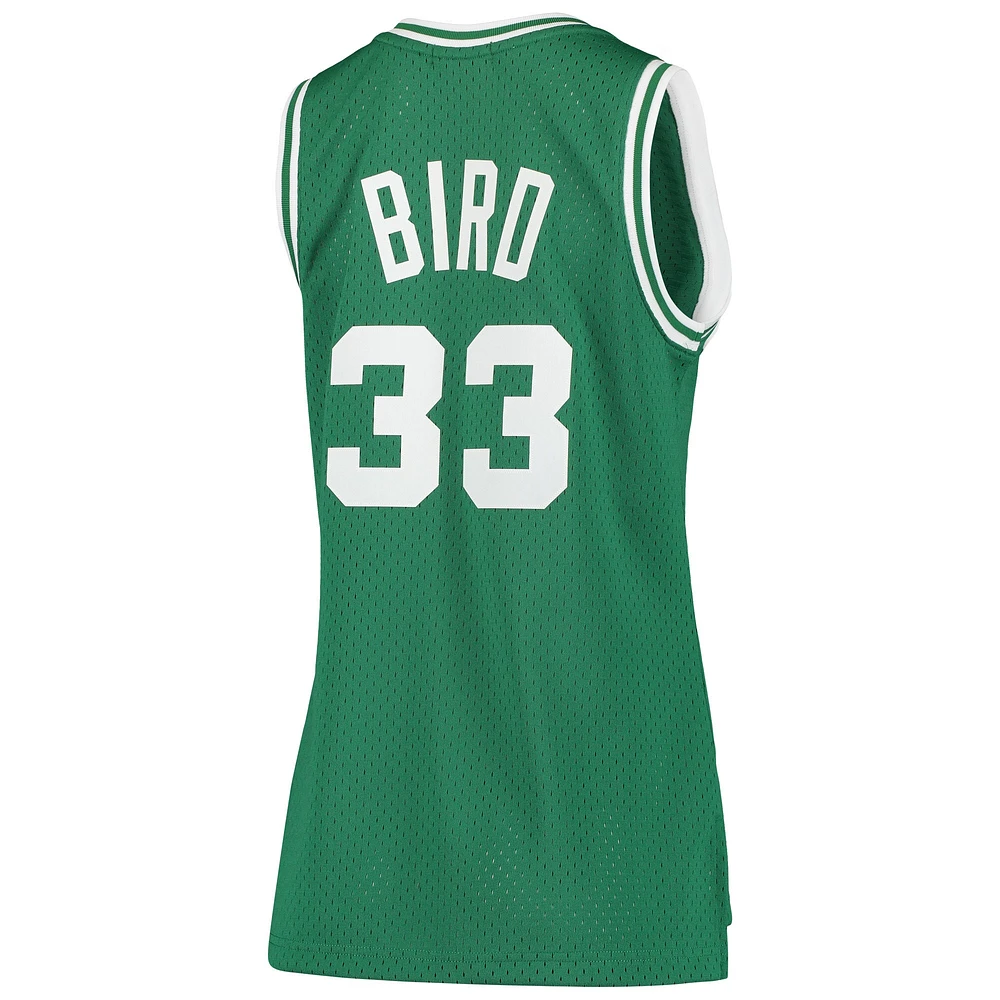 Women's Mitchell & Ness Larry Bird Kelly Green Boston Celtics 1985-86 Hardwood Classics Swingman Jersey