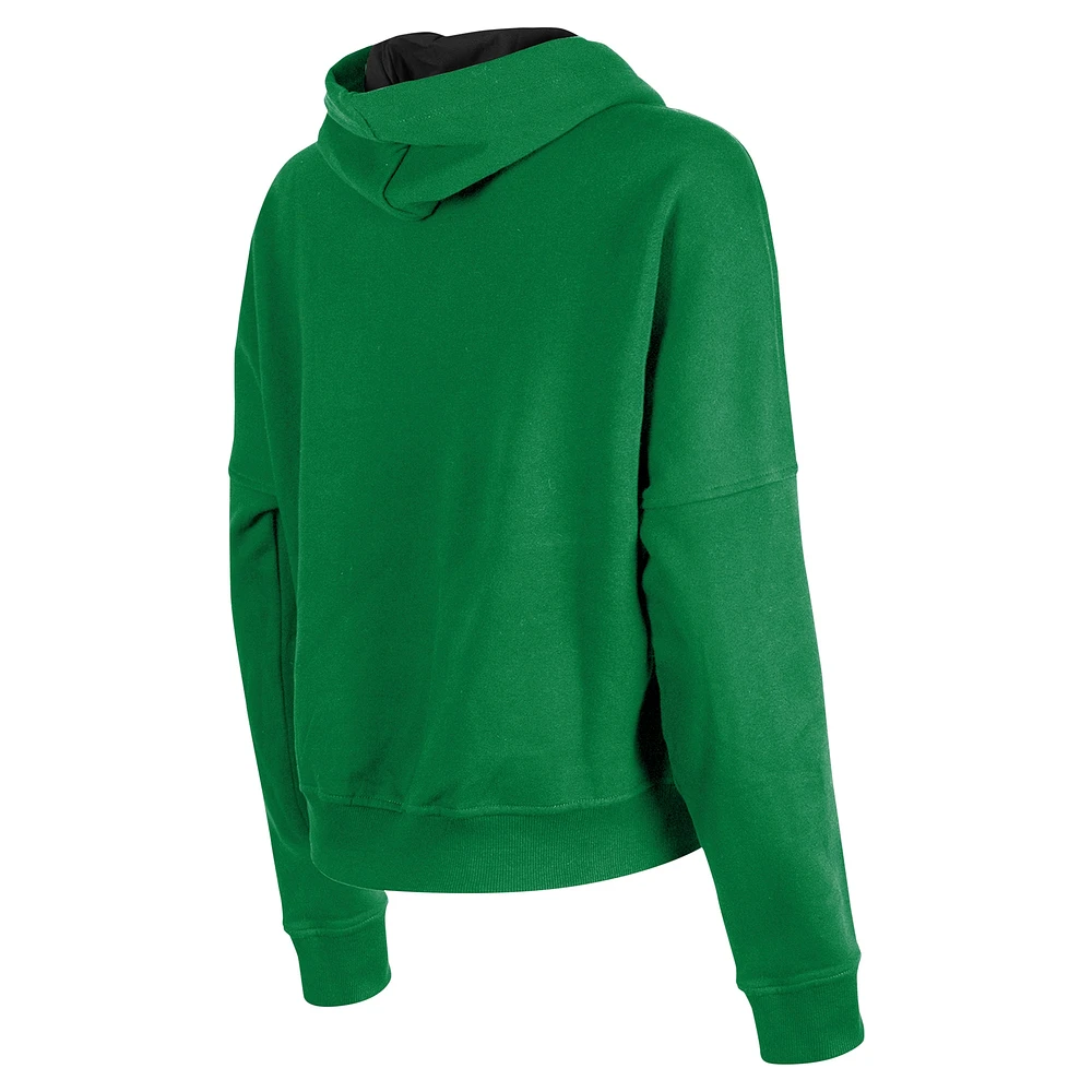 Women's New Era Kelly Green Boston Celtics Boxy Pullover Hoodie