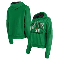 Women's New Era Kelly Green Boston Celtics Boxy Pullover Hoodie